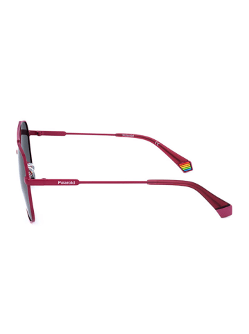 Polaroid Unisex-Sonnenbrille in Rot/ Schwarz