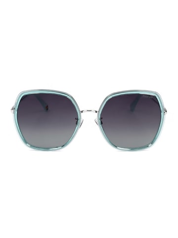 Polaroid Damen-Sonnenbrille in Hellblau/ Grau