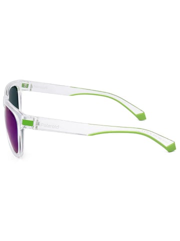 Polaroid Herren-Sonnenbrille in Transparent/ Grün-Blau