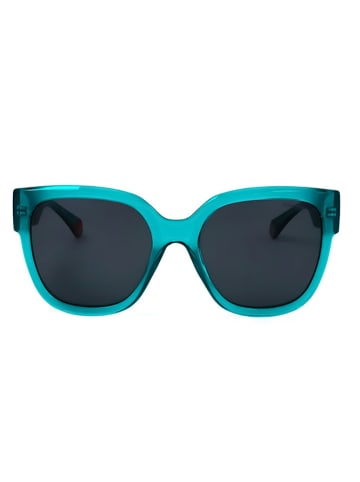 Polaroid Damskie okulary przeciwsłoneczne w kolorze czarno-turkusowym