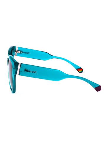 Polaroid Damskie okulary przeciwsłoneczne w kolorze czarno-turkusowym