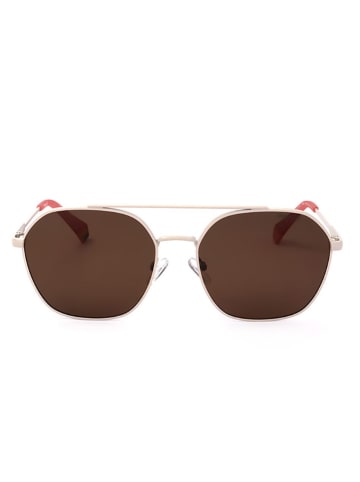 Polaroid Okulary przeciwsłoneczne unisex w kolorze beżowo-brązowym