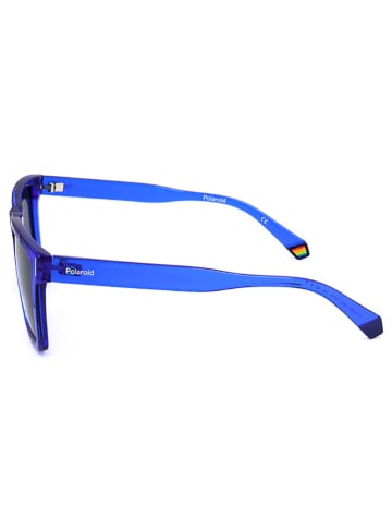 Polaroid Męskie okulary przeciwsłoneczne w kolorze niebiesko-czarnym