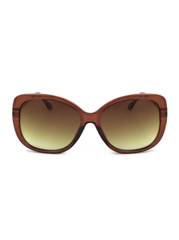 Calvin Klein Damen-Sonnenbrille in Braun/ Braun-Gelb