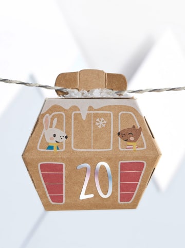 folia PAPER Adventskalender-knutselset "Village in the snow" lichtbruin