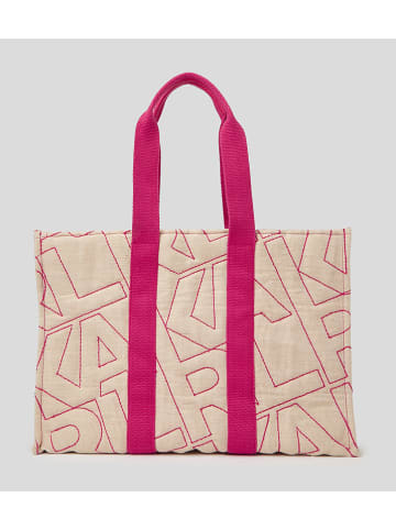 Karl Lagerfeld Shopper beige/roze - (B)32 x (H)44 x (D)14 cm