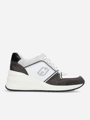 Liu Jo Leder-Keil-Sneakers in Schwarz/ Weiß