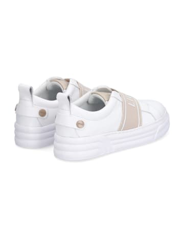 Liu Jo Skórzane slippersy w kolorze białym