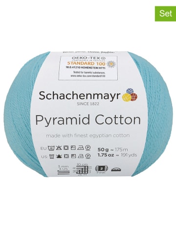 Schachenmayr since 1822 10er-Set: Baumwollgarne "Pyramid Cotton" in Hellblau - 10x 50 g