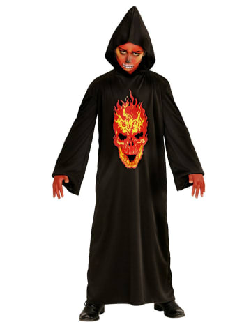 Widmann Peleryna kostiumowa "SKELETON DEVIL" w kolorze czarno-pomarańczowym