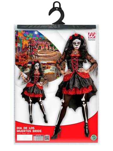 Carnival Party 2-częściowy kostium "BRAUT DIA DE LOS MUERTOS" w kolorze czerwono-czarnym