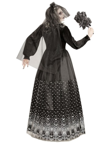 Widmann 2-delig kostuum "SKELETBRUID" zwart