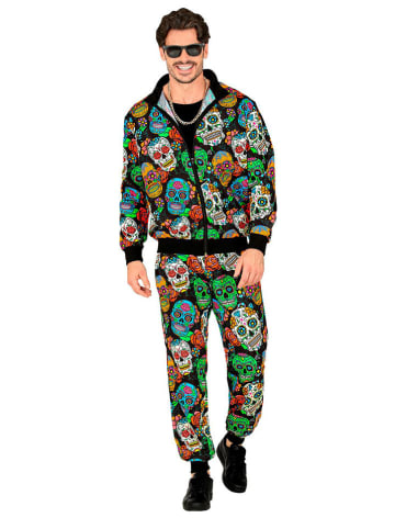 Widmann 2-delig kostuum "PARTY FASHION TRAININGSPAK DIA DE LOS MUERTOS" meerkleurig