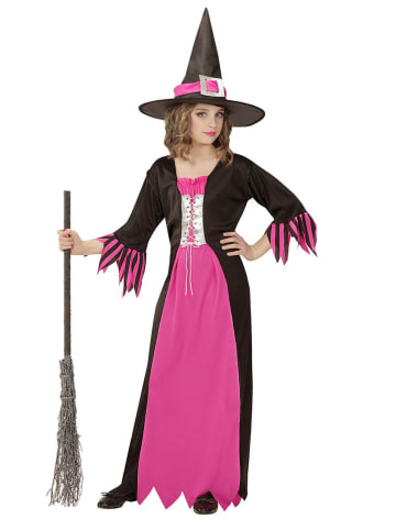 Widmann 2-delig kostuum "HEKS" zwart/roze