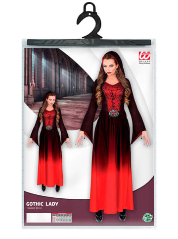 Widmann Sukienka kostiumowa "GOTHIC LADY" w kolorze czarno-czerwonym