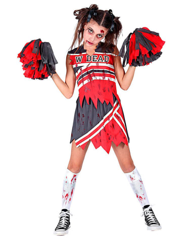 Widmann 3-częściowy kostium "ZOMBIE CHEERLEADER" w kolorze szaro-czerwonym