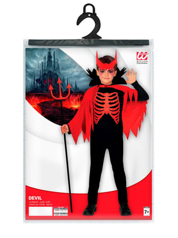 Widmann 3-częściowy kostium "DEVIL" w kolorze czerwono-czarnym
