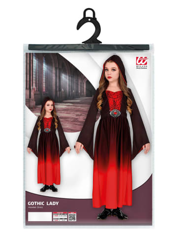 Widmann Sukienka kostiumowa "GOTHIC GIRL" w kolorze srebrno-czarnym