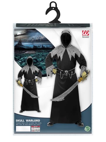 Widmann 2-delig kostuum "SKULL WARLORD" zwart