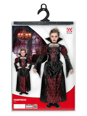 Carnival Party Sukienka kostiumowa "Vampirin" w kolorze czarno-czerwonym