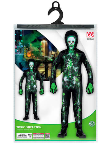 Carnival Party 2-delig kostuum "VERONTREINIGD SKELET" groen/zwart
