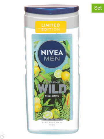 NIVEA 6-delige set: douchegel "Extreme Wild", elk 250 ml
