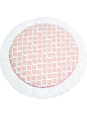 Emma+Noah Krabbeldecke "Sheer Boho" in Rosa/ Weiß - Ø 100 cm