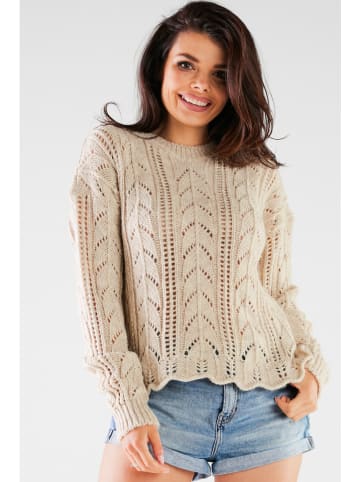 Awama Sweter w kolorze beżowym