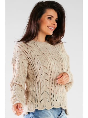 Awama Sweter w kolorze beżowym