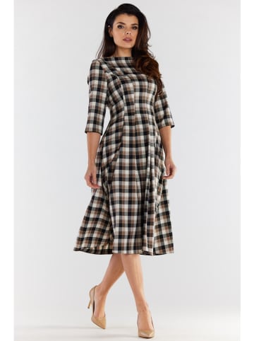 Awama Kleid in Braun/ Schwarz