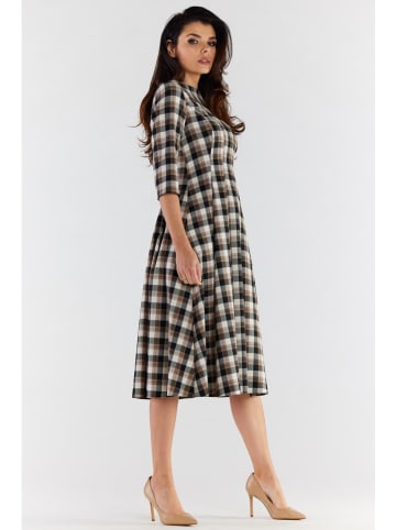 Awama Kleid in Braun/ Schwarz