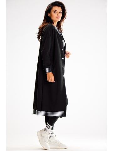 Awama Sweatmantel in Schwarz