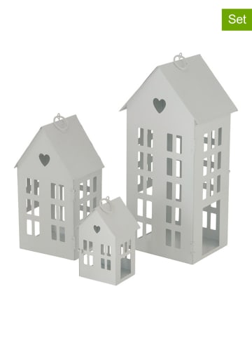 Boltze Lampiony (3 szt.) "Alamo" w kolorze białym