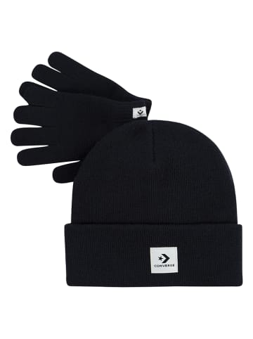 Converse 2-delige set: beanie & handschoenen "Cold Weather" zwart