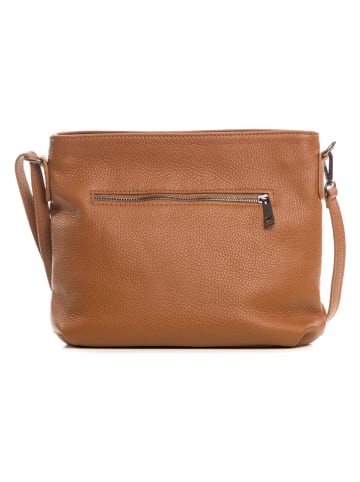 Lucca Baldi Leder-Umhängetasche in Cognac - (B)36 x (H)23 x (T)10 cm