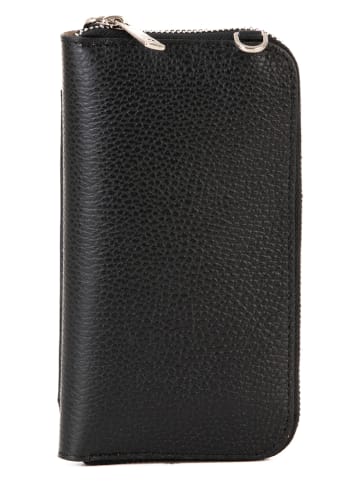 Lia Biassoni Leren smartphonetas "Cerca" zwart - (B)11 x (H)19 x (D)4 cm