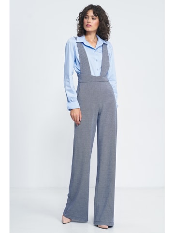 Nife Jumpsuit donkerblauw/wit