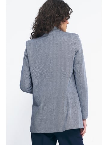 Nife Blazer in Blau/ Weiß