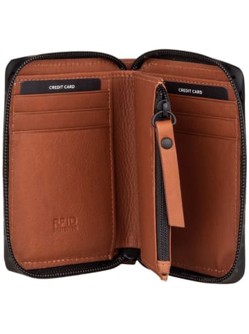 Burkely Leder-Geldbörse "Rain Riley" in Cognac - (B)12 x (H)10 x (T)2 cm