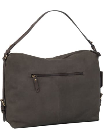 Burkely Leder-Schultertasche "Soul Sem" in Braun - (B)34 x (H)26 x (T)12 cm