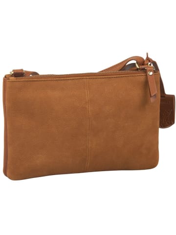 Burkely Leder-Umhängetasche "Soul Sem" in Cognac - (B)25 x (H)15 x (T)3 cm