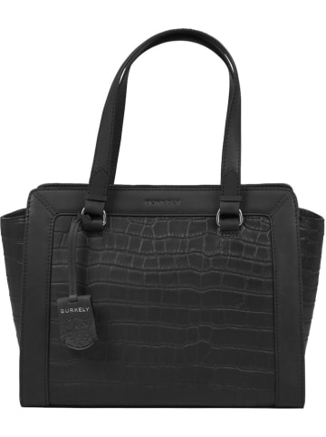 Burkely Leder-Henkeltasche "Icon Ivy" in Schwarz - (B)23 x (H)29,5 x (T)11,5 cm