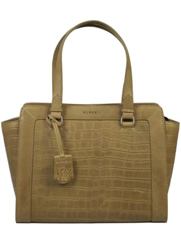 Burkely Leder-Henkeltasche "Icon Ivy" in Khaki - (B)23 x (H)29,5 x (T)11,5 cm