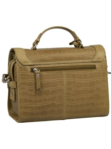 Burkely Skórzana torebka "Icon Ivy" w kolorze khaki - 19,5 x 25 x 11 cm