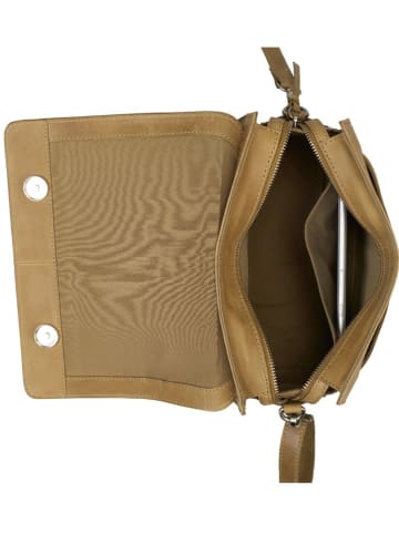 Burkely Skórzana torebka "Icon Ivy" w kolorze khaki - 19,5 x 25 x 11 cm
