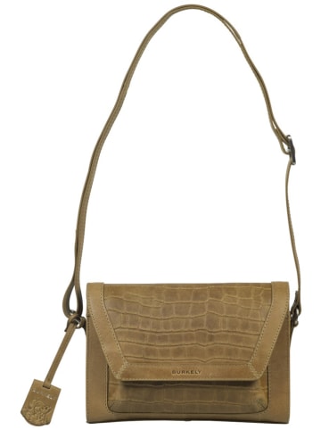 Burkely Leder-Umhängetasche "Icon Ivy" in Khaki - (B)25 x (H)18 x (T)8 cm