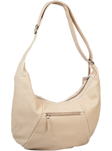 Burkely Leder-Schultertasche "Just Jolie" in Beige - (B)45 x (H)28 x (T)9 cm