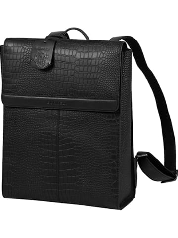 Burkely Leren rugzak "Casual Carly" zwart - (B)33 x (H)38 x (D)12 cm