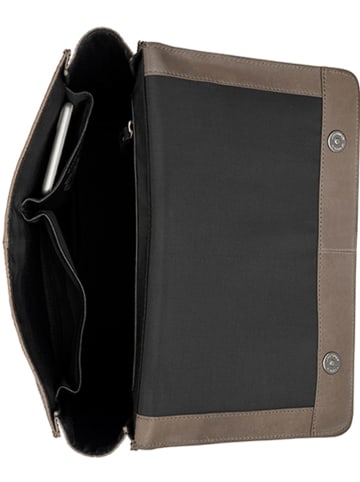 Burkely Leren rugzak "Casual Carly" grijs - (B)33 x (H)38 x (D)12 cm