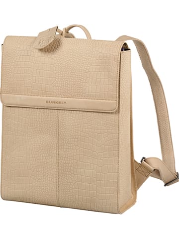 Burkely Leder-Rucksack "Casual Carly" in Beige - (B)33 x (H)38 x (T)12 cm